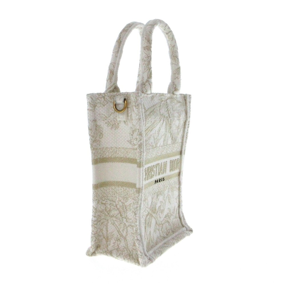 Dior Ivory Mini Tote Bag Book Gold Phone